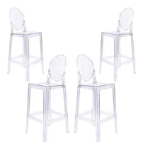 Comprar 4 Banquetas Taburetes Ghost Transparente Barra Desayunador