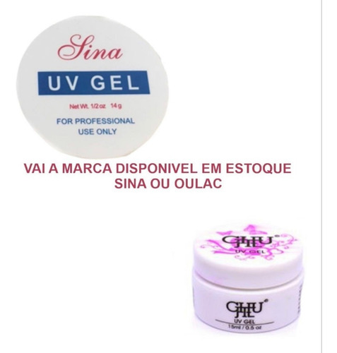 Kit Unhas Acrigel Gel Sina Fibra Completo Presilha 342