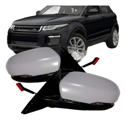 Par Retrovisor Evoque 14 A 22 Eletrico Retratil Com Pisca