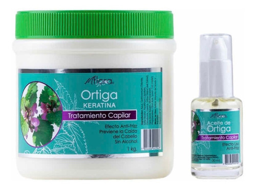 Kit Tratamiento De Capilar Ortiga Crema 1kg + Aceite 30ml