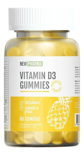 Vitamina D3 - Gomitas 60 Unidades