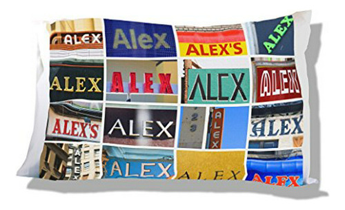 Alex Personalized Pillowcase Featuring The Photos Of Signs