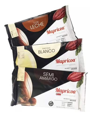 Chocolate Mapricoa Tableta 500 G Sin Tacc Baño P/ Moldear