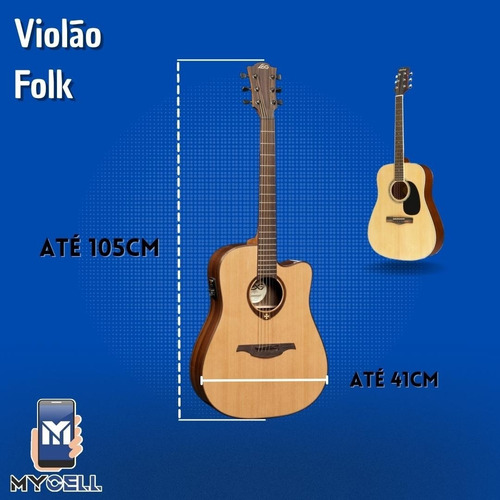 Imagem 7 de 8 de Capa De Violão Folk Acolchoada Ultra Premium Pelúcia
