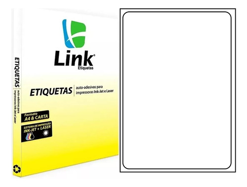 Etiqueta Impressora A4 200,0mm X 288,5mm 100 Folhas Link