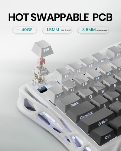 Teclado Mecánico Inalámbrico Para Juegos Gravastar Mercury K