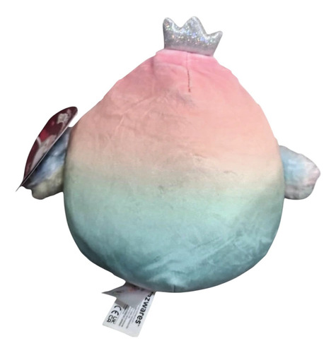 Peluche Squishmallows Pingüino Arcoiris San Valentín 20 Cm