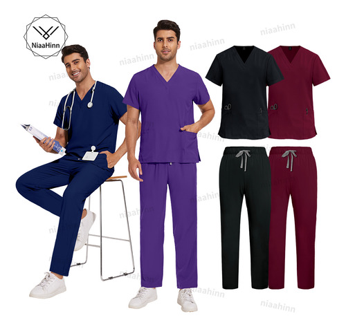 Uniforme Elástico Niaahinn Para Enfermeros Clínicos De Hospi
