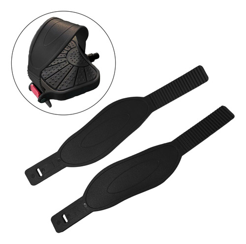 2x Correas De Pedal De Bicicleta Estática Ajustables Para