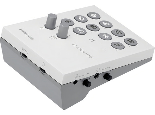 Interfaz de audio Roland Go Live Cast en color blanco