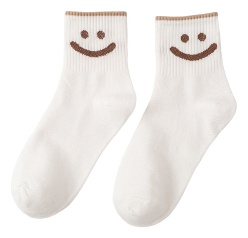 5 Pares De Calcetines Suaves De Algodón Con Forma De Cara So
