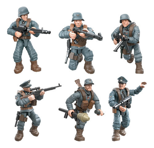 6 Peças De Boneco De Ação Para Soldados Em Miniatura, Modelo