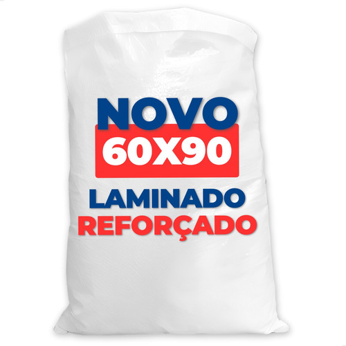 100 Sacos De Ráfia 60x90 Novo Laminado 50kg Entulho Areia