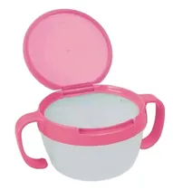 Comprar Porta Lanchinho Pote Snack Não Deixa O Alimento Cair Clingo Cor Rosa