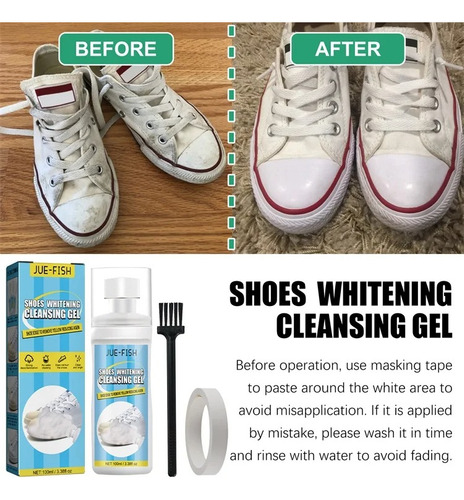 Gel Liquido Limpiador De Zapatos Para Tenis 100ml Blancos