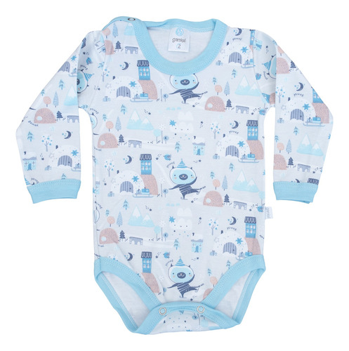 Body Manga Larga Gamise Unisex 12a24m 100% Algodón 