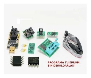 Programador Eprom Bios-usb Ch341a+soic8+clip-pinza+adapt 1.5