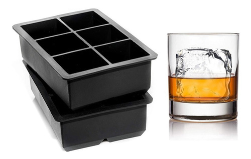 2 Cubos Grandes Y 6 Barras De Whisky Con Forma De Silicona.