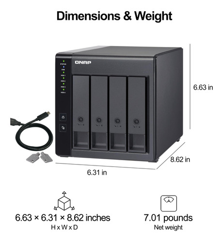 Almacenamiento Con Conexión Directa (das) Qnap Tr-004 Usb Ti