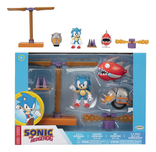 Sonic The Hedgehog Figuras De Acción 2.5  Diorama Set - Fl.