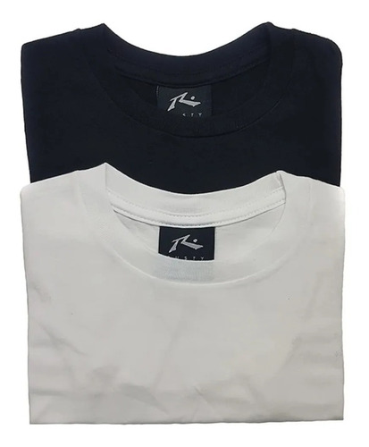  Pack X2 Remera Rusty All Night Negro Y Blanco Lisa 