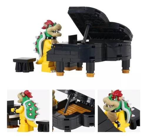 Figuras Bowser Piano Para Armar Mario Bross