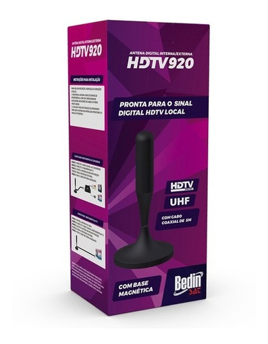 Antena Digital Interna/externa - Hdtv 920 - Bedin Sat