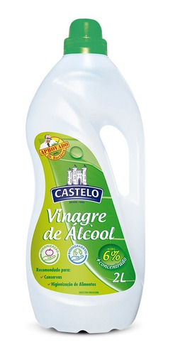 Vinagre De Álcool Castelo 2 Litros 6% De Acidez - Limpeza