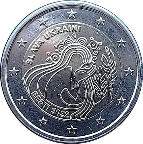 Estônia 2022 - Ucrânia - 2 Euros Comemorativo - F C