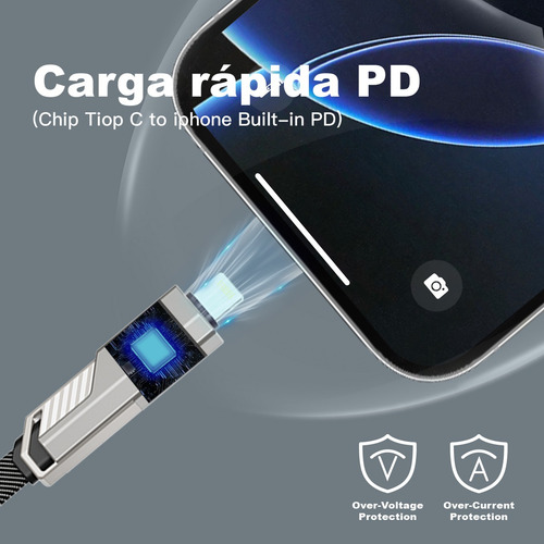 Cable Carga Rápida 4 En 1 Cable Usb A/c A C/ip 60w