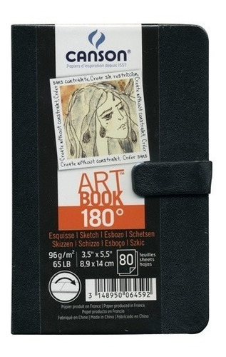 Libreta Canson Art Book 180  96 Grs  8.9 X 14 Cm 80 Hjs