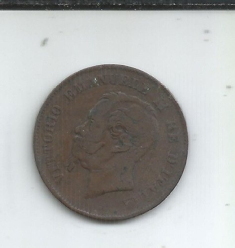 M 107 Italia Moneda De Cobre 5 Centesimi 1861 N (Usado)