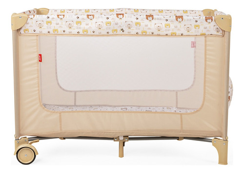 D Bebe Cuna Corral Rest Plegable Con Toldo Mosquitero Color Beige Diseño De La Tela Rosa