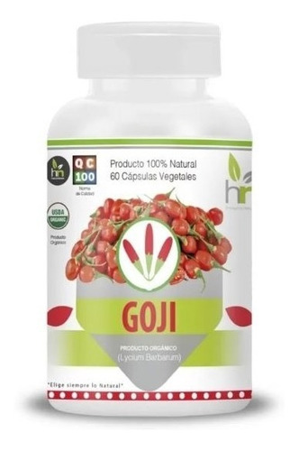 Goji 100% Natural Capsulas Vegetales. Health Natural