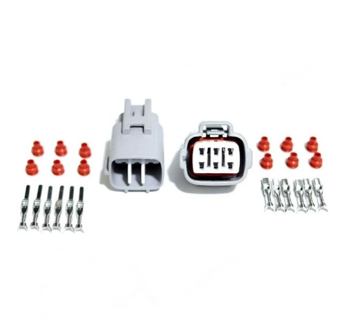 Conector Macho E Fêmea 6 Vias Injetor Denso Toyota Hilux