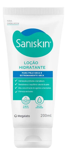  Loção Hidratante Original Saniskin Caixa 200ml