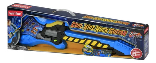 Guitarra Rockera Winfun Para Niños!! Cool Kidz Rock Guitar! Color Celeste