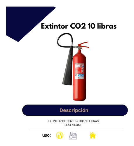 Extintor Co2 10 Libras Hierro 