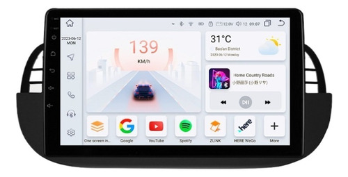 Estéreo Carplay 2+32g Para Fiat 500 2007-2014