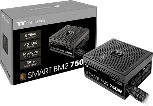 Fuente Pc 750w Thermaltake Smart Bm2 Modular 80+ Bronze Cuo Color Negro
