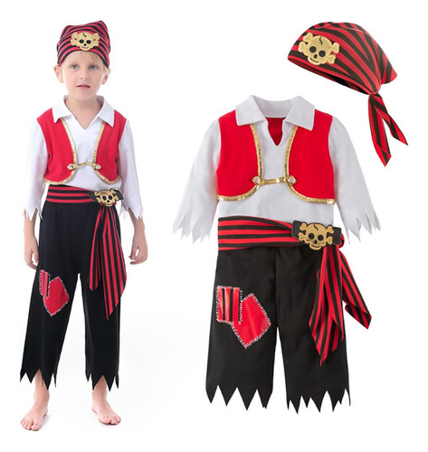 Disfraz De Pirata Para Halloween Ropa De Niño Trajes