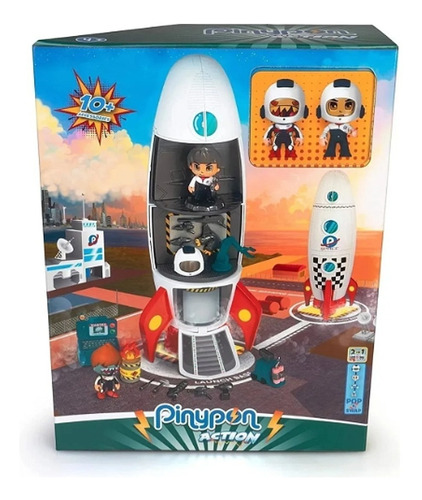 Pinypon Action Rocket Cohete Espacial Con 2 Figuras