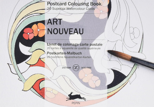 Libro: Art Nouveau: Postcard Colouring Book (multilingual Ed
