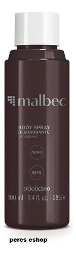 Refil Malbec Desodorante Body Spray, 100ml O Boticário