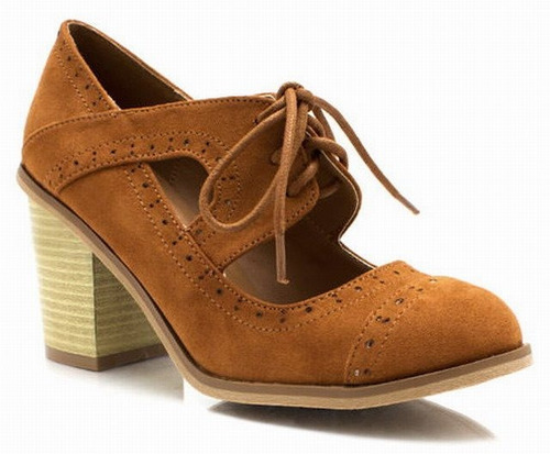 Zapatos Maryjane Suede Camel Imp. Usa