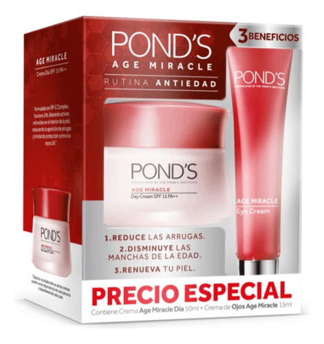 Kit Ponds Age Miracle Dia X 50 Ml + Pon - mL a $742