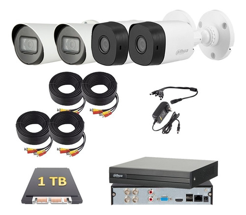 Kit De Video Vigilancia 4 Camaras 2mp Dahua 1 Tb 2 Microfono