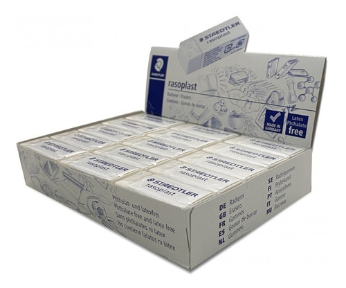 Gomas De Borrar Staedtler 526 Blanca Para Lapiz  Caja X 30 