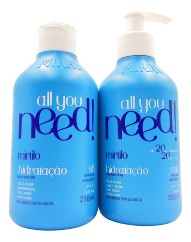 Tratamento Capilar Mirai Cosméticos All You Need Restauração De 250ml 250g