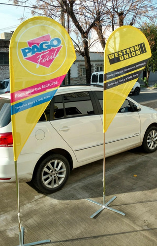 Flybanner - Bandera Pétalo Gota 190x65cm -windbanner+ Estaca